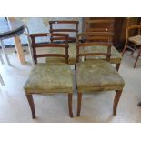 4 X VICTORIAN DINING CHAIRS