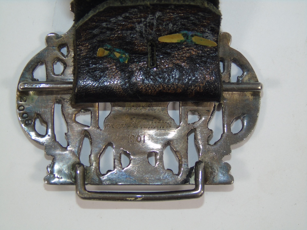 HALL MARKED SILVER NURSES BUCKLE WITH BELT FROM ST RONAN'S 1901 - Image 3 of 3