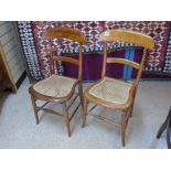 2 CANE SEATED CHAIRS