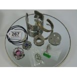 QUANTITY OF CELTIC BROOCHES, PENDANTS & A BANGLE