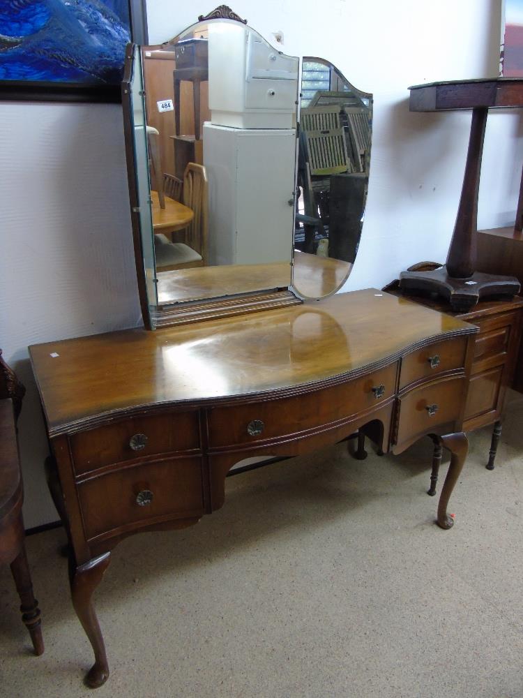 VINTAGE DRESSING TABLE WITH TRIPLE MIRROR