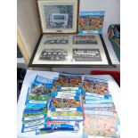 FRAMED TOTTENHAM HOTSPUR MEMORABILIA + FOOTBALL PROGRAMMES INCLUDING BRIGHTON & HOVE ALBION