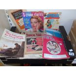 BOX OF EPHEMERA INCLUDING SONG SHEETS, COMICS & MAPS