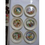 6 WEDGWOOD, GRIMMS BROTHERS FAIRY TALE PLATES