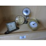 4 DESK TOP CLOCKS INCLUDING SMITHS