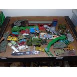 BOX OF VEHICLES INCLUDING MATCHBOX & LESNEY