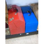 2 METAL TOOL BOXES