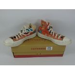 PAIR OF DAMIEN HIRST CONVERSE TRAINERS + BOX SIZE 3