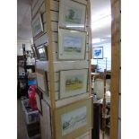 4 X FRAMED & GLAZED WATERCOLOURS