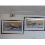 PAIR OF LIMITED EDITION, AIRCRAFT PRINTS SIGNED PHILIP E WEST & GEOFFREY WELLUM