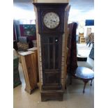 OAK ART DECO LONGCASE CLOCK WITH WESTMINSTER CHIMES A/F