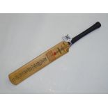 AUSTRALIAN CRICKET TOURING TEAM 1964, MINIATURE SOUVENIR BAT