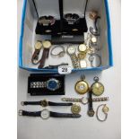 BOX OF WATCHES, SOME BOXED