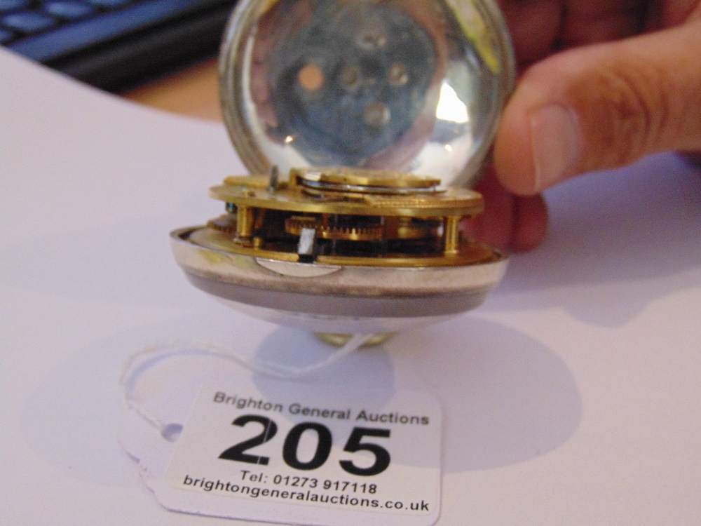 HALL MARKED SILVER, LONDON 1842-43 PAIR CASED, VERGE FUSEE POCKET WATCH MARKED STEDMAN, GODALMING - Image 8 of 8