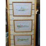 3 PRINTS, WINDSOR CASTLE, ST PAULS & HOUSES OF PARLIAMENT