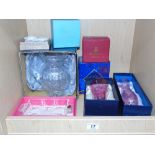 BOXED GLASS & CERAMIC ITEMS INCLUDING MAPPIN & WEBB JUG