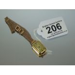 9 CT GOLD WATCH WITH 9 CT GOLD STRAP 13.7 GRAMS