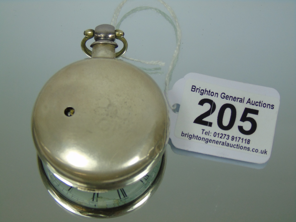 HALL MARKED SILVER, LONDON 1842-43 PAIR CASED, VERGE FUSEE POCKET WATCH MARKED STEDMAN, GODALMING - Image 4 of 8