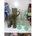 2 SETS OF VINTAGE JUGS & 6 GLASSES