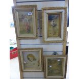 4 VICTORIAN PRINTS IN ORNATE FRAMES