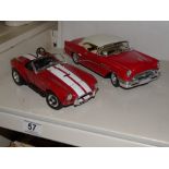 2 MODEL COLLECTIBLE REPLICA CARS, 1955 BUICK BY MIRA AND A SHELBY COBRA BY ERTL