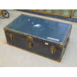 LARGE METAL TRUNK MARKED P.M.ALCOCK