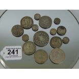 QUANTITY OF BRITISH PRE 1920 SILVER CONTENT COINS INC 1883 HALF CROWN, 1844 YOUNG HEAD CROWN 140.