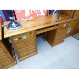 8 DRAWER PINE DESK