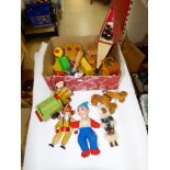 QUANTITY OF VINTAGE WOODEN CHILDRENS TOYS