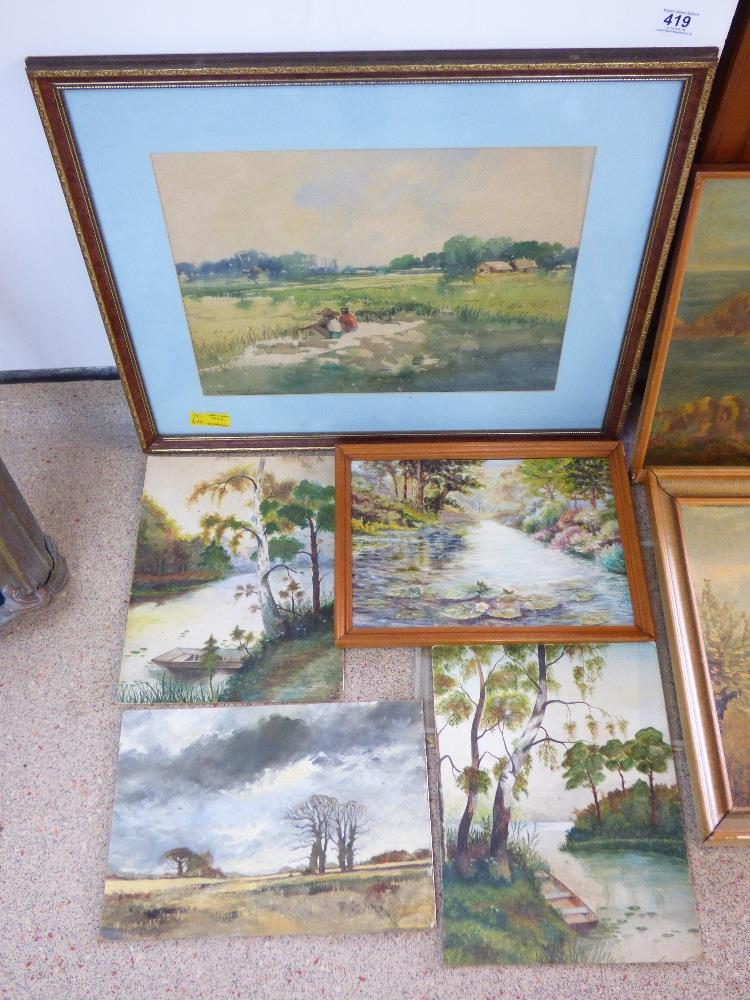 GROUP OF ASSORTED PAINTINGS & PRINTS - Image 2 of 3