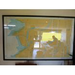 MARINERS MAP OF SOUTH WEST COAST SPAIN 200 X 74 CMS