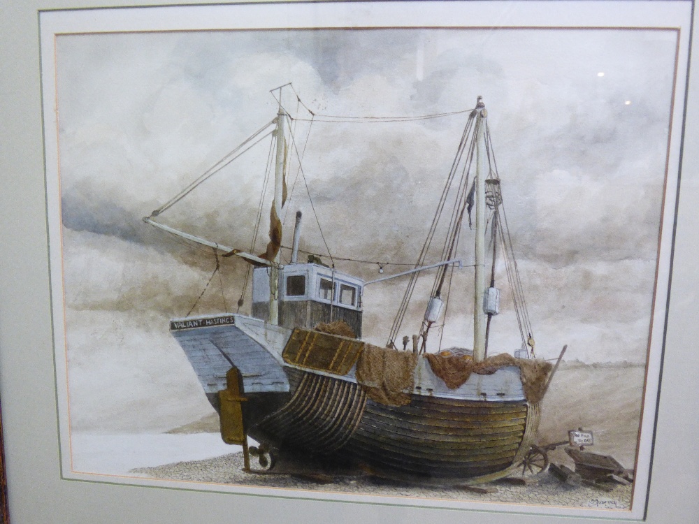 3 SIGNED WATERCOLOURS OF BOATING SCENES - Image 4 of 6