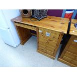 4 DRAWER PINE DESK