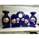 ART DECO CLOCK GARNITURE 30 CMS