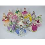 14 COALPORT FAIREST FLOWERS FIGURINES