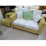 WICKER SEAT WITH TABLES