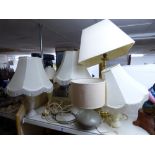 QUANTITY OF TABLE LAMPS AND SHADES