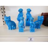 3 PAIRS OF ORIENTAL FIGURES INCLUDING DOGS OF FO