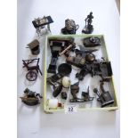 BOX OF METAL DOLLS HOUSE FURNITURE