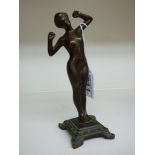 BRONZE FIGURE OF A LADY 17 CMS HIGH