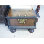 17TH CENTURY DUTCH ROSEWOOD AND BRASS CHEST WITH ORIGINAL LOCK AND KEY (WORKING)