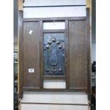 ART NOUVEAU PANEL IN WOODEN SURROUND