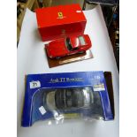 REVELL METAL AUDI ROADSTER & BURAGO FERRARI, BOTH BOXED