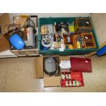 WATCH REPAIR ITEMS INCLUDING AN ULTRASONIC CLEANER AND VARIOUS TOOLS