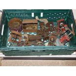 BOX OF STEAM ENGINE PARTS MAMOD AND OTHERS