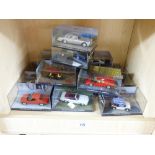 ASSORTED VEHICLES IN DISPLAY BOXES