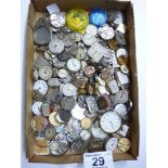 BOX OF VINTAGE WATCH FACES