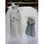 LLADRO FIGURE OF NUNS 33 CMS HIGH + 1 OTHER