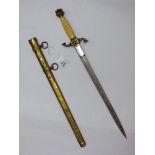 WW1 TURKISH NAVY, IVORY HANDLED DAGGER