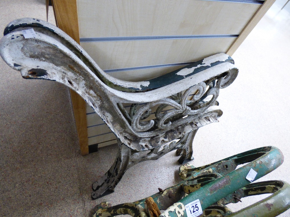 2 X SETS OF CAST IRON BENCH ENDS - Image 2 of 2